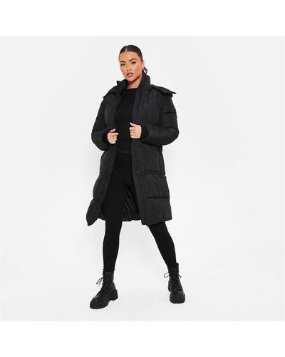 I Saw It First Longline Padded With Detachable Sleeves - Black