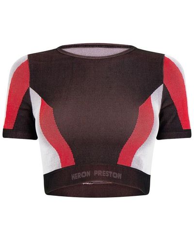 Heron Preston 3d Ribbing Short Sleeve Top - Red