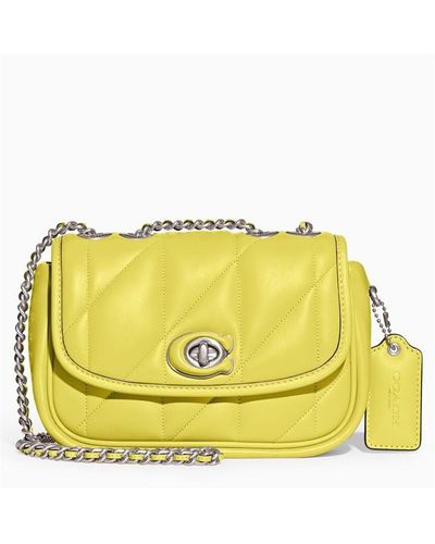 COACH Madison Quilted Pillow Bag - Yellow