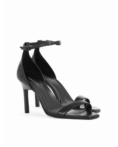 Calvin Klein Geometric Stiletto Heeled Sandals - Black