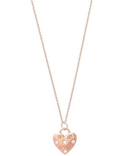 Olivia Burton Classic Heart Rose Gold Necklace - Metallic