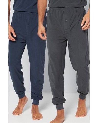 Studio Pack Of 2 Micro Fleece Base Layer Trousers - Blue