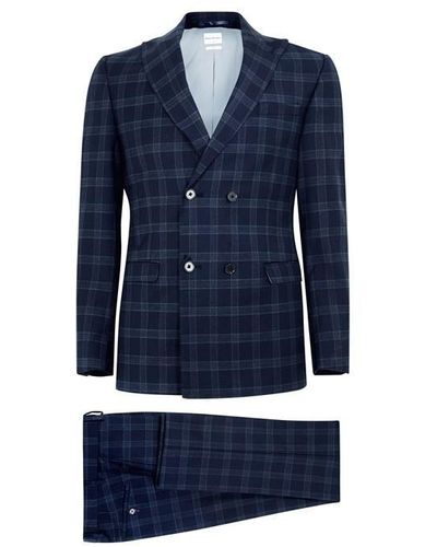 Without Prejudice Dynham Check Suit - Blue
