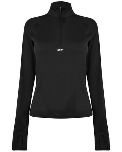 Reebok Running Quarter Zip Sweatshirt - Black