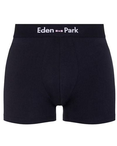 Eden Park Pack Of 2 Boxers, Plain Khaki - Blue