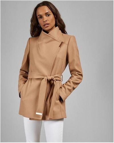 Ted Baker Ted Rytaa Wrap Coat Ld99 - Brown