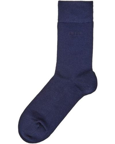 Elle Bamboo Crew Socks Two-pack - Blue
