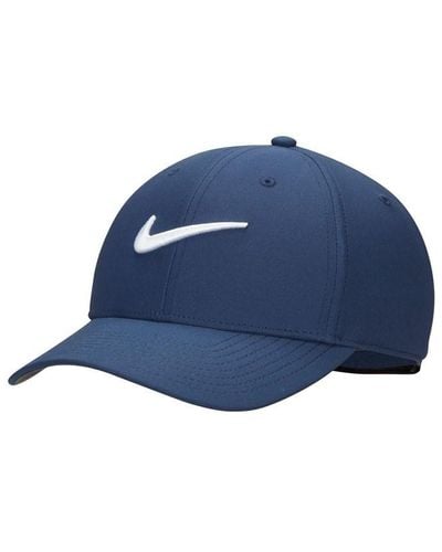 Nike Dri-fit Club Structured Swoosh Cap - Blue