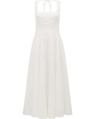 Forever New Samera Sleeveless Midi Dress - White
