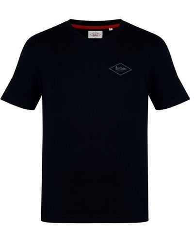 Lee Cooper Essentials V Neck T Shirt - Black