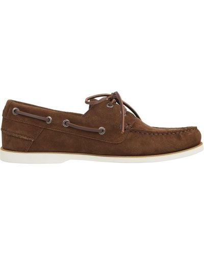 Tommy Hilfiger Th Boat Shoe Core Suede - Brown