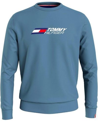 Tommy Sport Crew Jumper - Blue