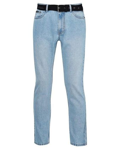 Pierre Cardin Belted Jeans - Blue
