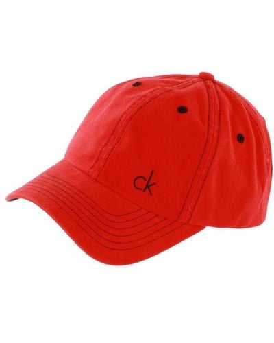 Calvin Klein Klein G Twill Baseball Cap - Red