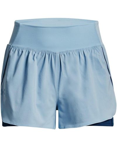 Under Armour S Woven 2 In 1 Shorts Blue L