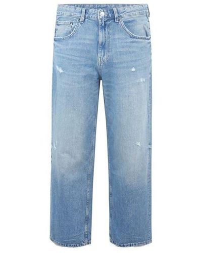 Fabric Baggy Jeans Sn - Blue