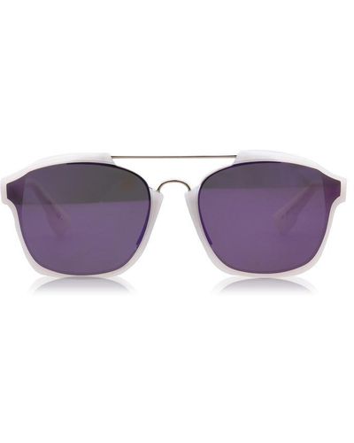 Dior White 0cd000653 Rectangle Sunglasses - Purple