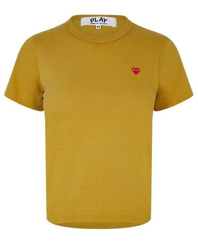 COMME DES GARÇONS PLAY Small Heart T Shirt - Yellow