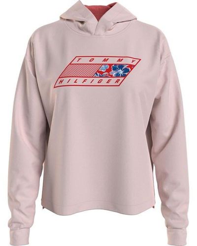 Tommy Sport Two Tone Hoodie - Pink