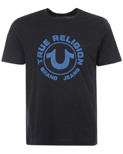 True Religion Hd Horseshoe Logo Crew Neck T-shirt - Black