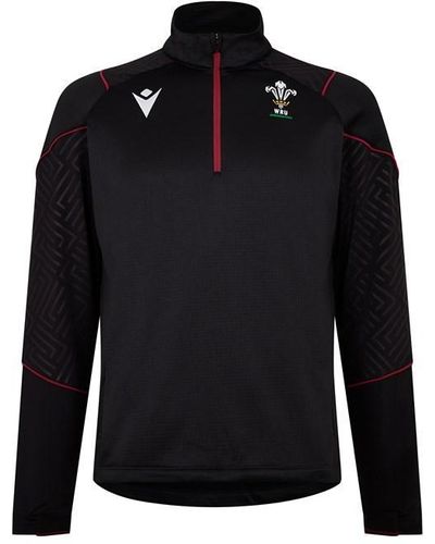 MACRON Wales Rugby 3d Travel Fleece 23/24 - Black