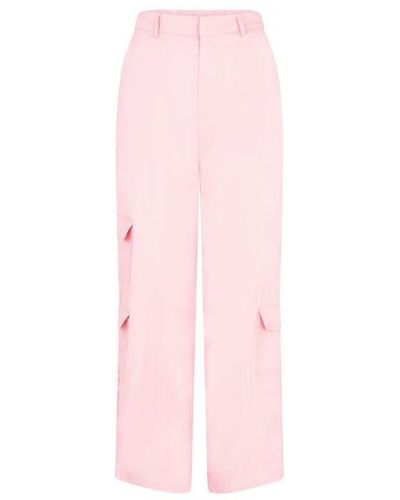 Daisy Street Cargo Trousers - Pink