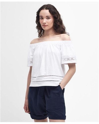 Barbour Ralee Off-the-shoulder Top - White