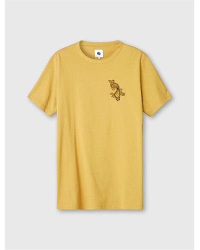 Pretty Green Pg Pasly Embrd Tee Sn99 - Yellow