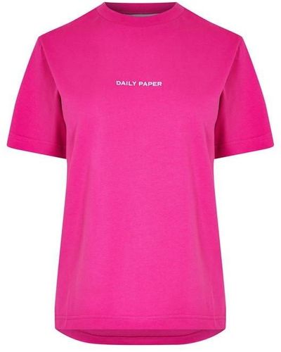 Daily Paper Esy Short Sleeve T Shirt - Pink