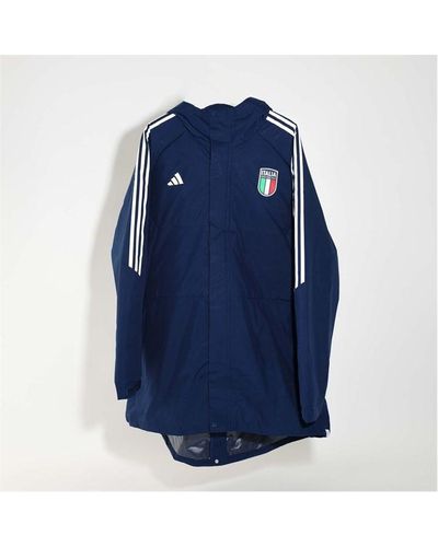 adidas Italy Condivo 23 Stadium Parka Jacket - Blue