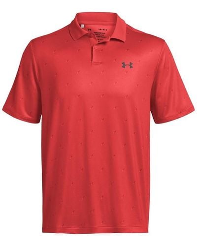 Under Armour Perf 3.0 Printed Polo - Red