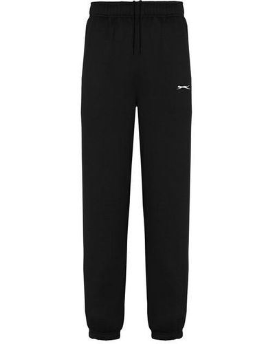 Slazenger cuffed fleece jogging top pants mens