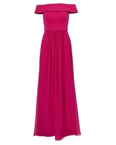 Adrianna Papell Crepe Chiffon Gown - Pink