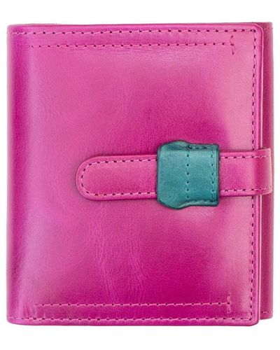 Primehide Orchard Ladies Leather Trifold Purse - Pink
