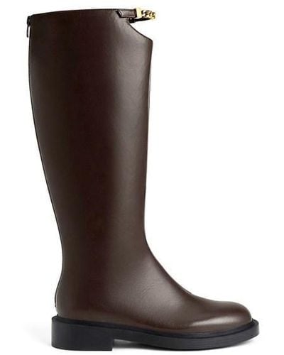 Charles and Keith Cnk Flat Knee Boots Ld31 - Brown