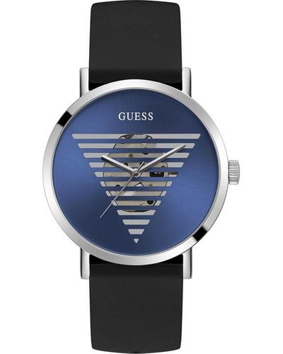 Guess Stainless Steel Fashion Analogue Quartz Watch - Blue