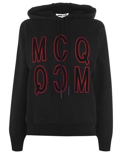 McQ Reverse Logo Hoodie - Black