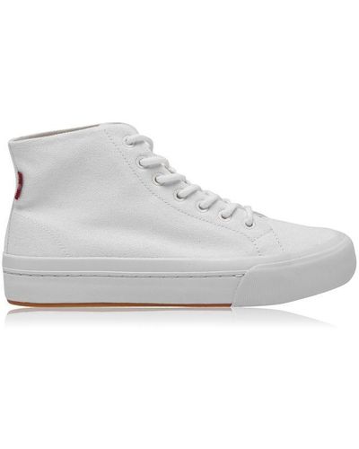Levi's Summit Mid Canvas High Tops - White