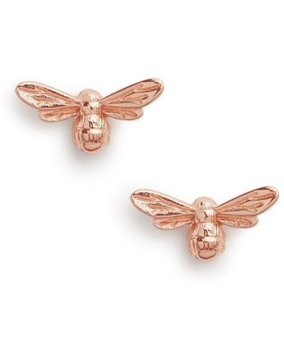 Olivia Burton Lucky Bee Stud Earrings - Metallic