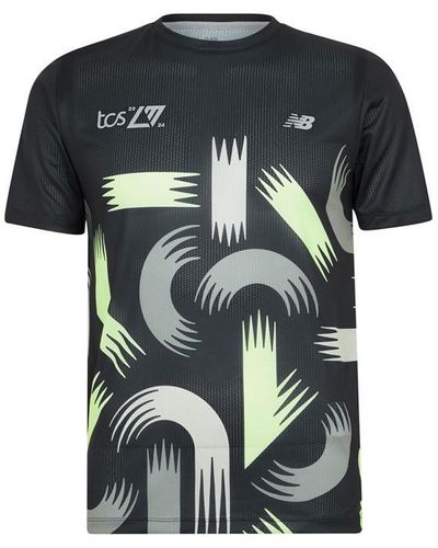 New Balance London Edition Printed Athletics Run T-shirt - Black