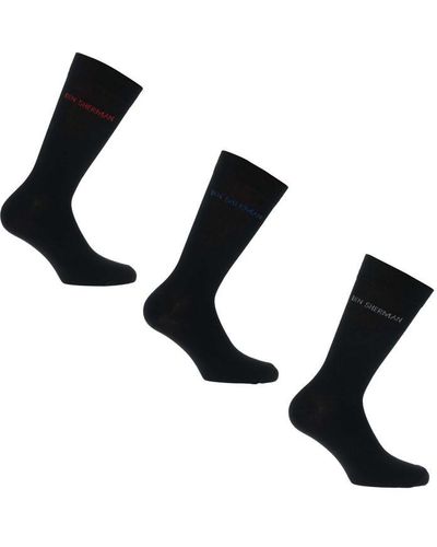 Ben Sherman 3 Pack Hedgehunter Socks - Black