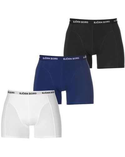 Björn Borg Bjorn 3 Pack Solid Boxer Shorts - Black
