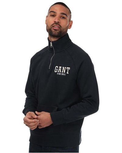 GANT Arch Half-zip Sweatshirt - Black