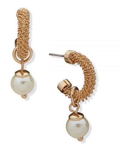 Anne Klein Jewellery Pe C-hoop-gld/blanc Prl - Metallic