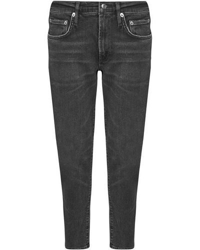 Agolde Toni Mid-rise Slim-fit Jeans - Grey