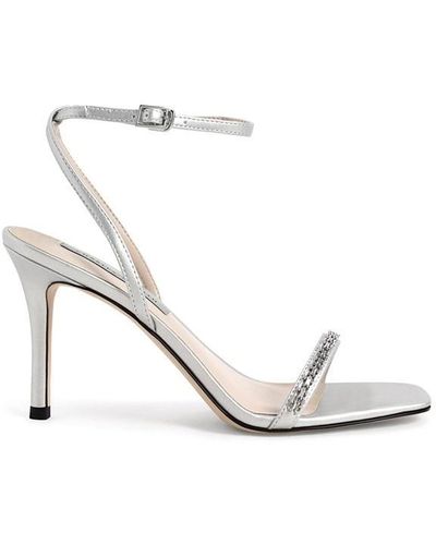 Charles and Keith Ankle Strap Stiletto Heels - White