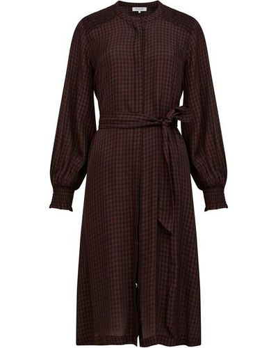 Great Plains Great Gingham Dress Ld34 - Brown