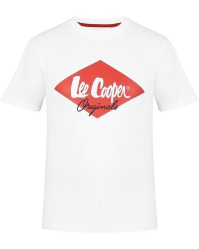 Lee Cooper Cooper Logo T Shirt - White
