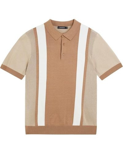 J.Lindeberg J.lind Rey Strp Polo Sn32 - Natural