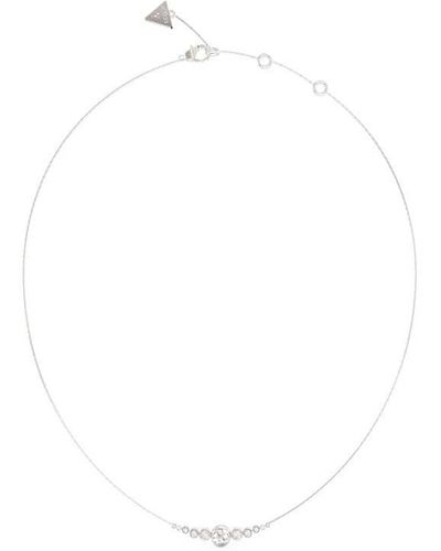 Guess 16-18'' 4g Crystals Necklace - White